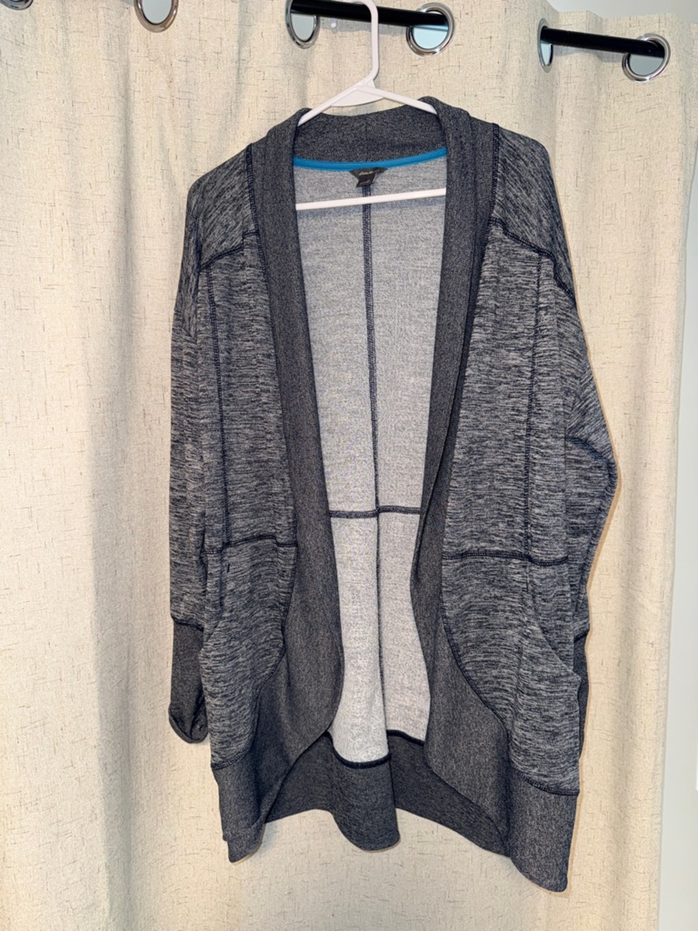 Eddie Bauer Charcoal Open-Front Women's Cardigan